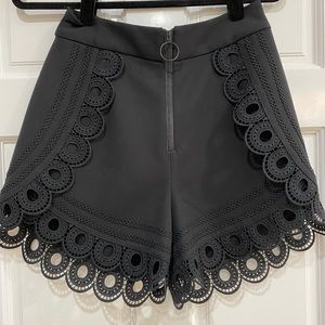 self portrait black decorative shorts